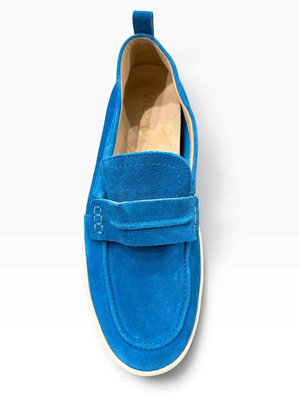 Vionic Teal Blue Suede Slip-On Loafer NWOB SZ 8 - Picture 4 of 4